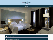 Tablet Screenshot of hotelmirabeaueiffel.com
